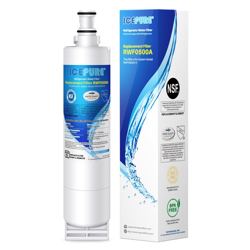 ICEPURE 4396508 Refrigerator Water Filter Compatible with Whirlpool 4396508, 4396510, Filter 5, EDR5RXD1, NL240V, WFL400, LC400V, 4392857, RWF0500A 1PACK - Image 1